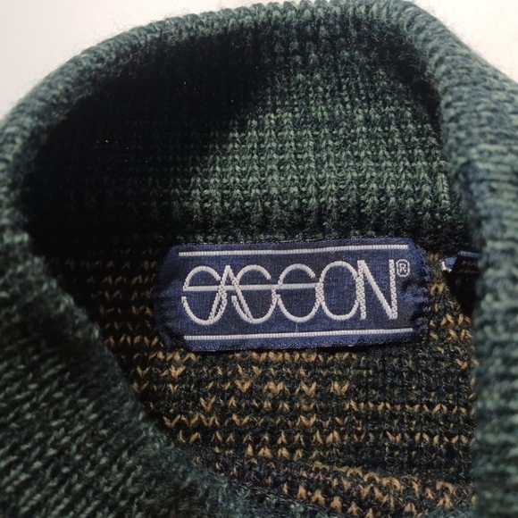 Vintage Sasson Mens XL Pullover Sweater COSBY Style Late 80s 90s Abstract - Picture 4 of 5